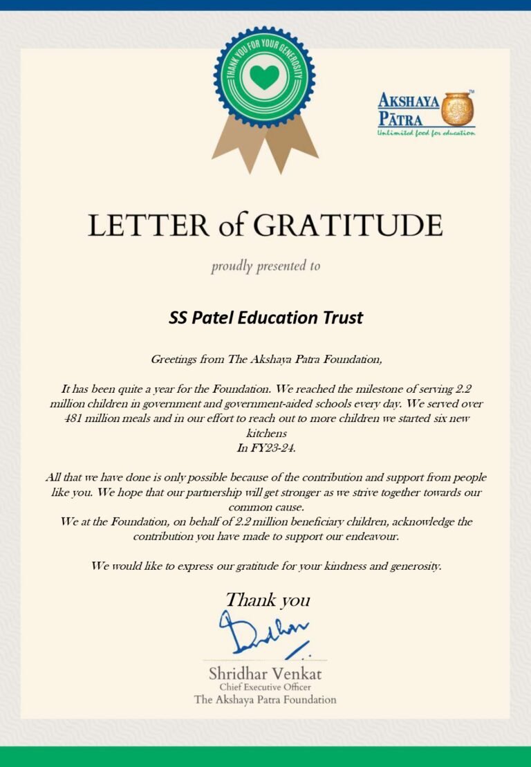 SS Patel Education trust Letter of Grattitude_page-0001